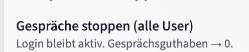 Die beiden Schalter unter „Sperren & Stoppen"