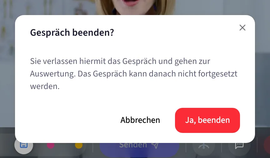 Die Rückfrage vor dem Beenden sagt deutlich, dass es keinen Weg zurück gibt